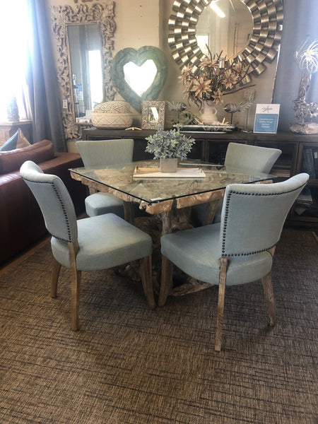 Square Teak Root Table