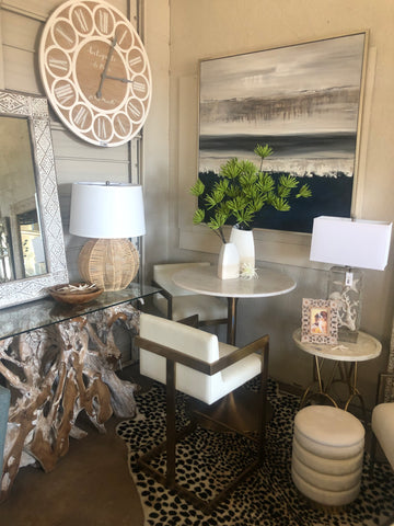 Marble Counter Table and Chairs